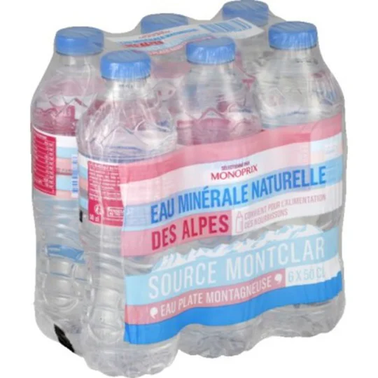 Eau minérale des Alpes source Montclar
