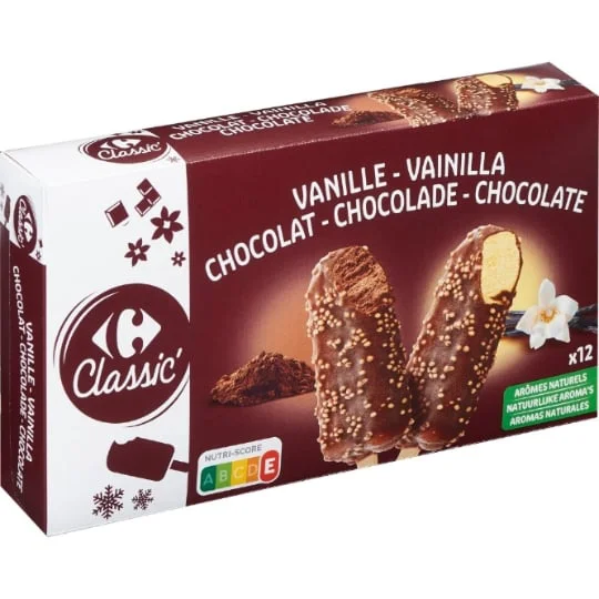 Glaces vanille chocolat