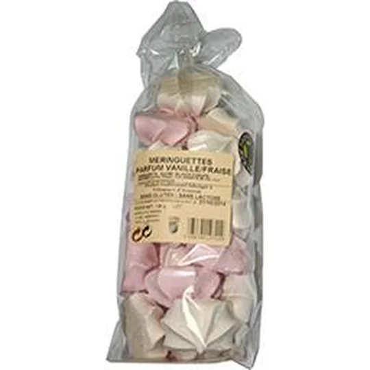 Meringuettes parfum vanille/fraise