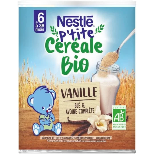 Céréales bébé dès 6 mois vanille bio