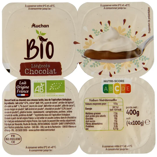 Liégeois au chocolat