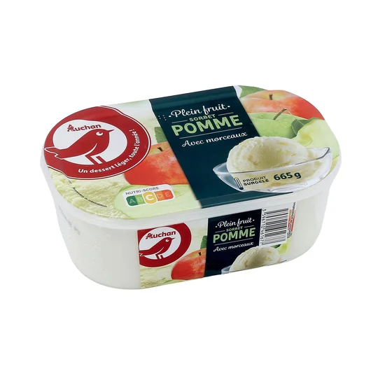 Sorbet pomme avec morceaux