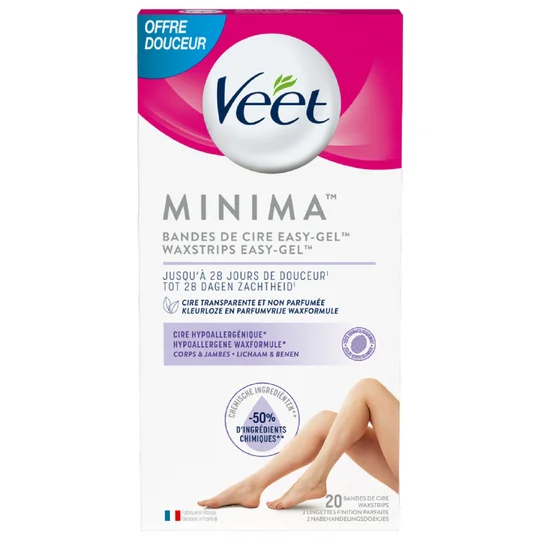 Minima Bandes de cire Easy-Gel pour corps et jambes x20