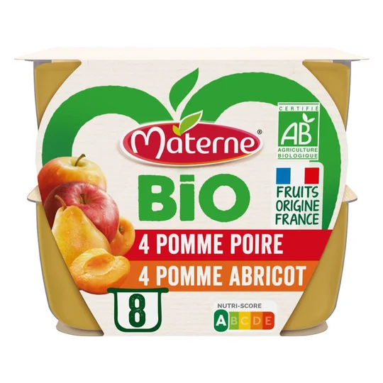 Compote bio Pomme/abricot/poire