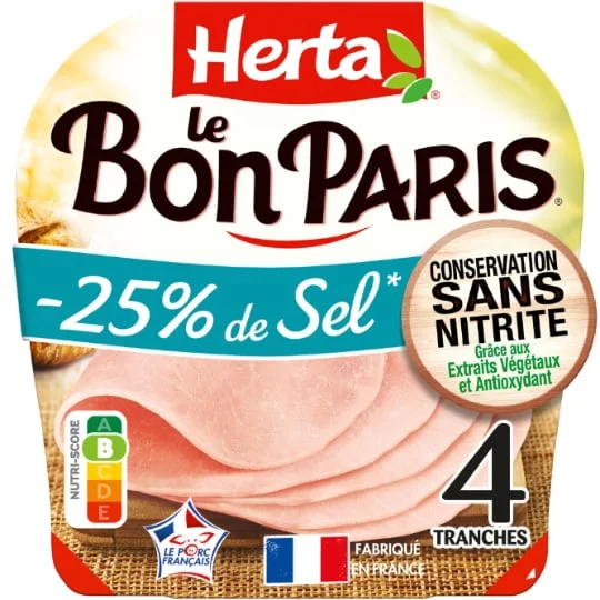 Jambon sel réduit conservation sans nitrite Le Bon Paris