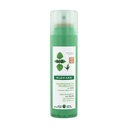 Shampooing sec cheveux gras bruns