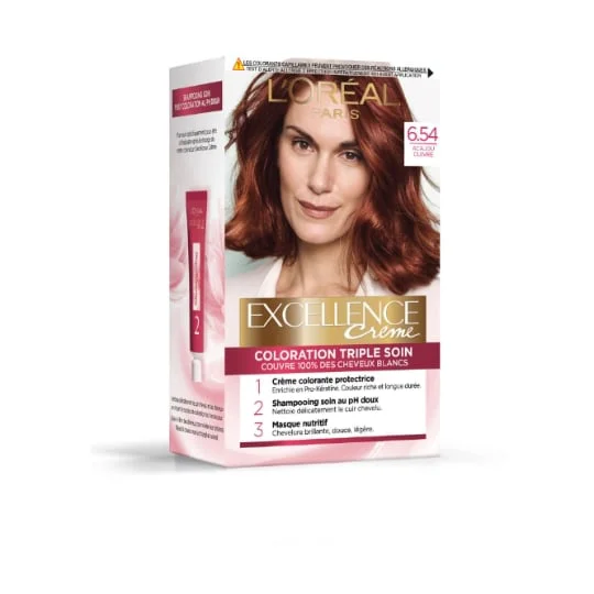Coloration Cheveux 6.54 Blond foncé acajou cuivré
