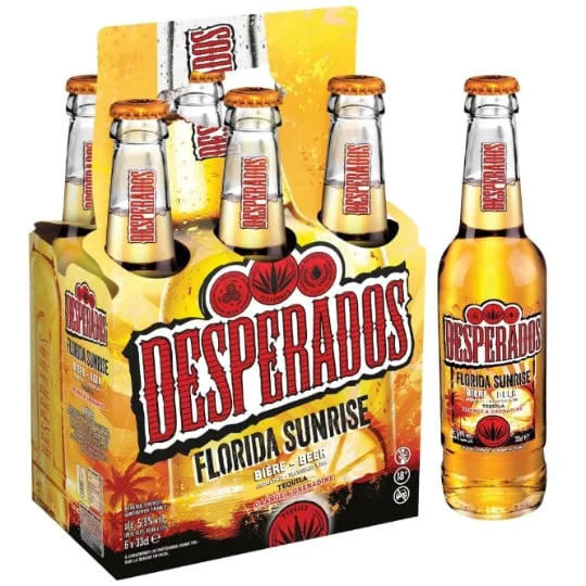 Bière Florida Sunrisearomatisée Tequila orange grenadine