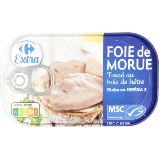 Foie de morue fumé au bois de hêtre