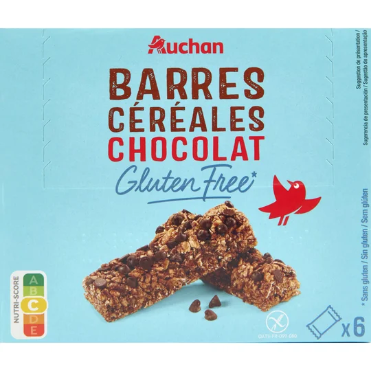 Barres de céréales au chocolat sans gluten