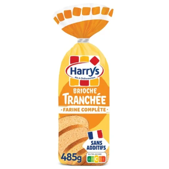 Brioche tranchée farine complète sans additif