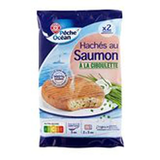Hachés au saumon à la ciboulette