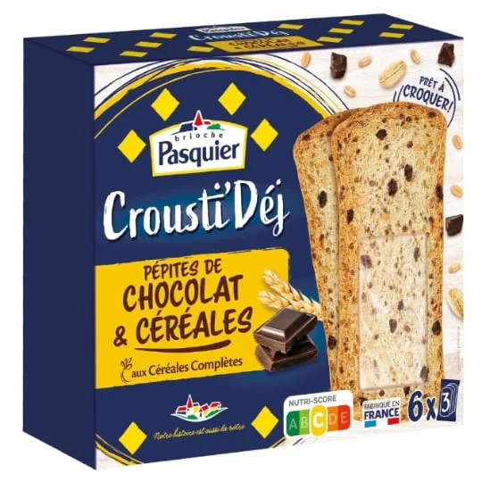 Biscotte pépite chocolat et céréales