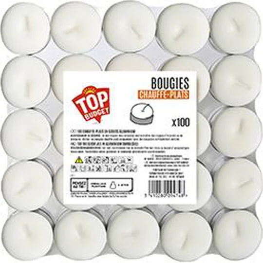 Bougies chauffe-plats