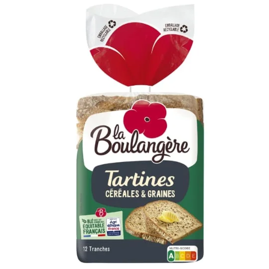 Tartines céréales et graines