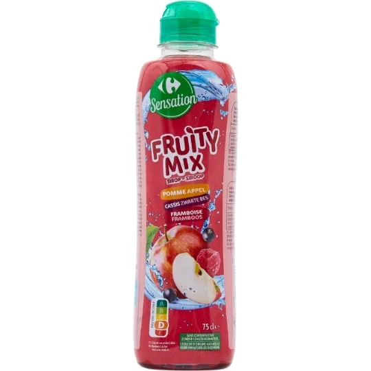 Sirop pomme cassis framboise