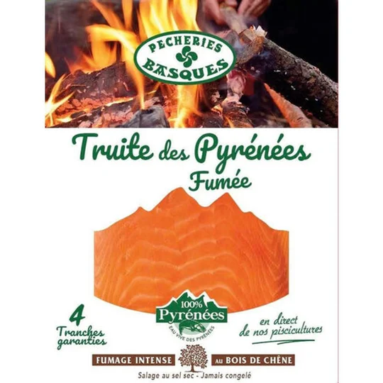 Truite des Pyrénées fumée 4 tranches
