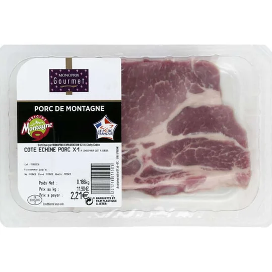 Cote Echine Porc x1