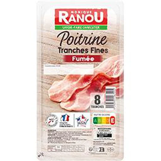 Poitrine tranches fines fumée