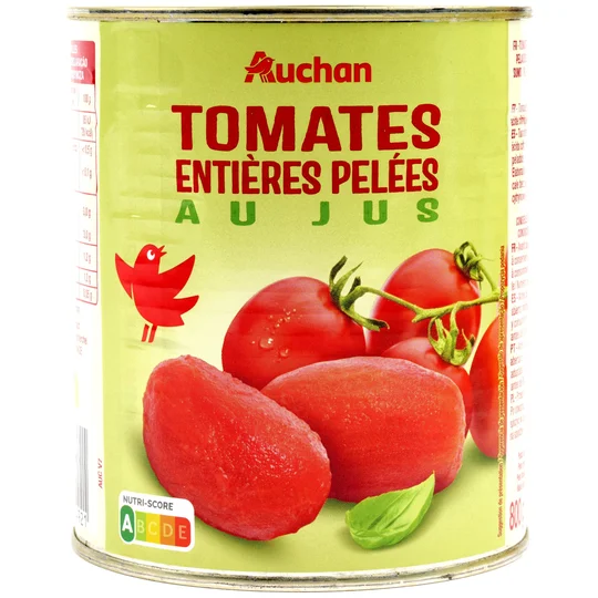 Tomates entières pelées au jus