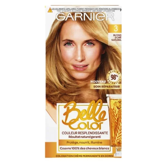 Coloration Cheveux Permanente 3 Blond Doré Naturel