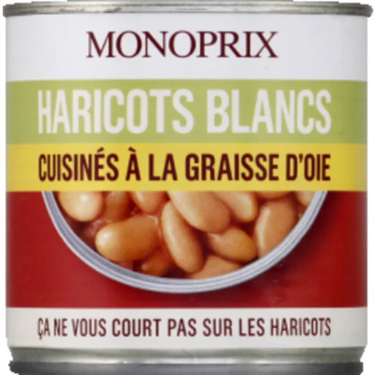Haricots blancs cuisinés à la graisse d'oie