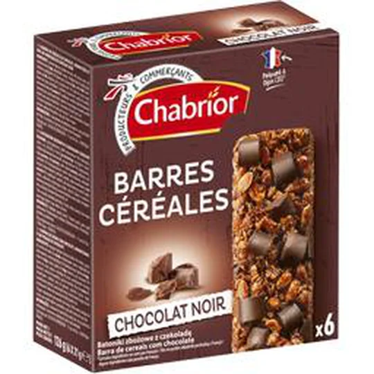 Barres de céréales chocolat noir