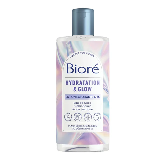 Lotion exfoliante hydratante et glow eau de coco acide lactique