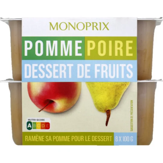 Pomme poire dessert de fruits