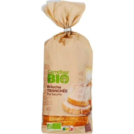 Brioche bio tranchée pur beurre