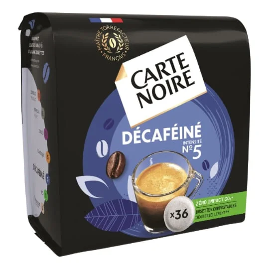 Café dosettes compatibles Senseo décaféiné n°5 x36