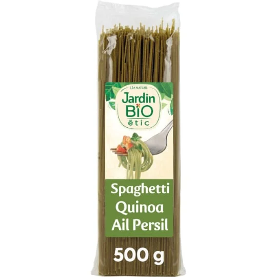 Pâtes spaghetti colorées quinoa persil ail Bio