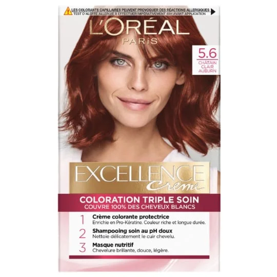 Coloration Cheveux 5.6 Châtain clair auburn