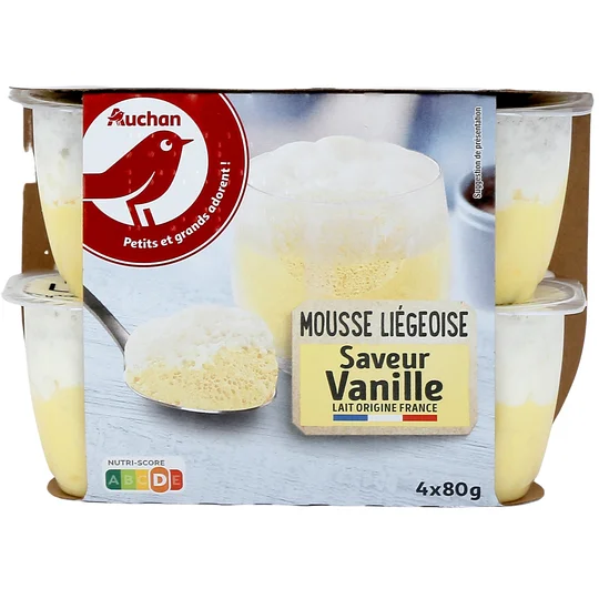 Mousse liégeoise à la vanille