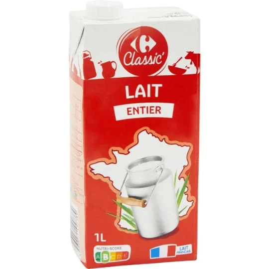 Lait entier UHT