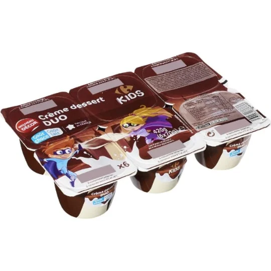 Crème dessert chocolat et lait