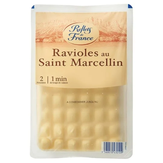 Pâtes ravioles au Saint Marcellin