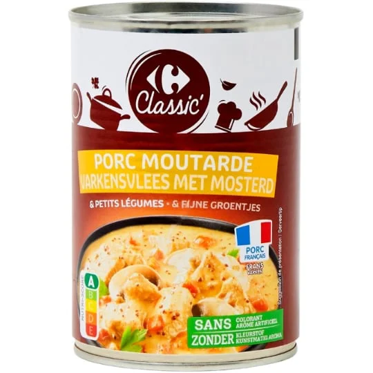 Plat cuisiné Porc moutarde