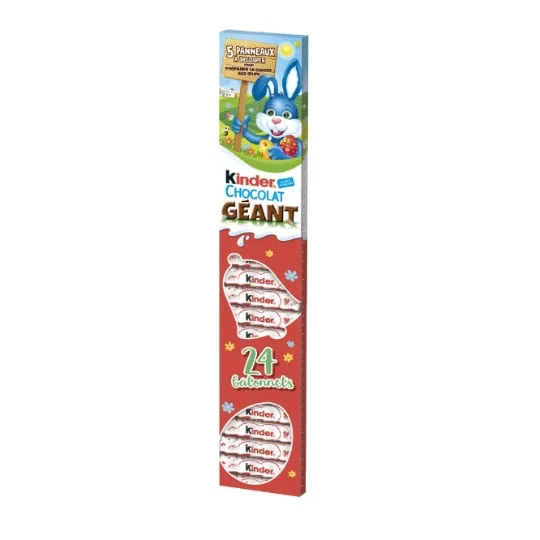 Barres chocolatées au lait 1/2 mètre - x24