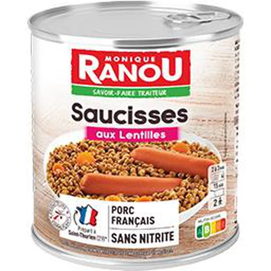 Saucisses aux lentilles