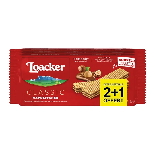 Gaufrettes croustillante fourrées à la crème de noisette