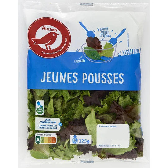 Mélange de jeunes pousses épinard et laitue