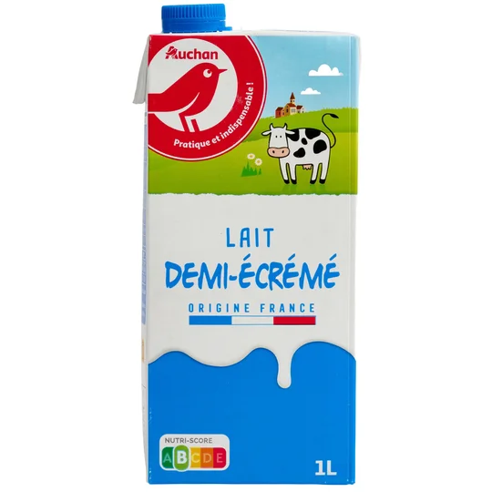 Lait demi-écrémé UHT