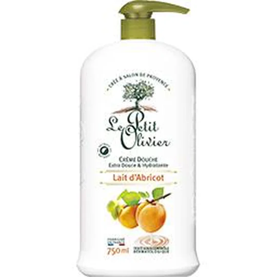Crème douche extra douce & hydratante lait d'abricot