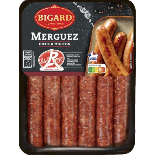 Merguez boeuf et mouton Label Rouge