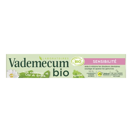 Dentifrice Sensibilité clou de girofle menthe