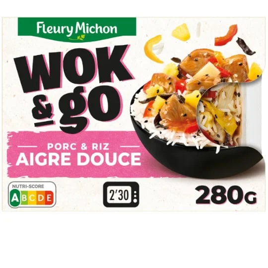 Plat cuisiné Wok & Go Porc et Riz Aigre Douce