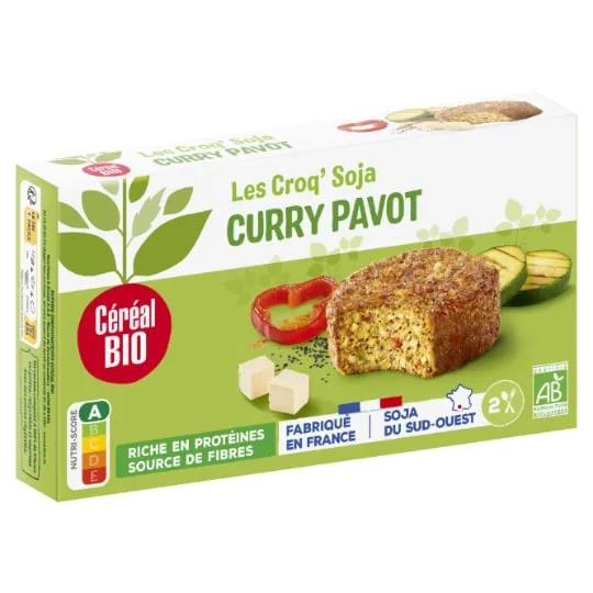 Galettes Croq'soja, curry et pavot Bio