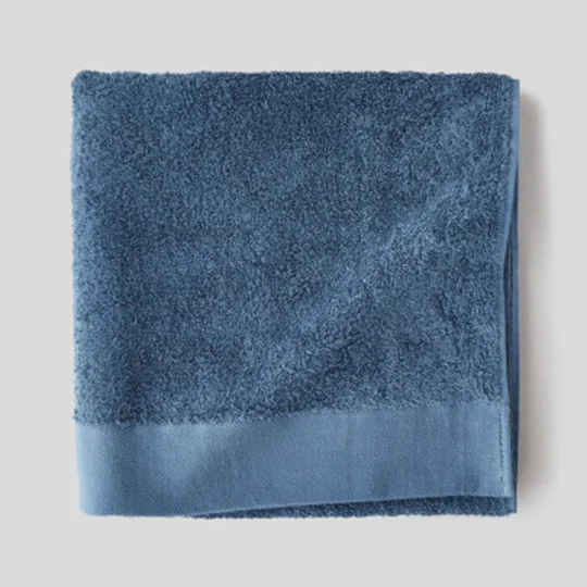 Monoprix Maison Drap de Bain, Couleur Tempête, Coton Bio