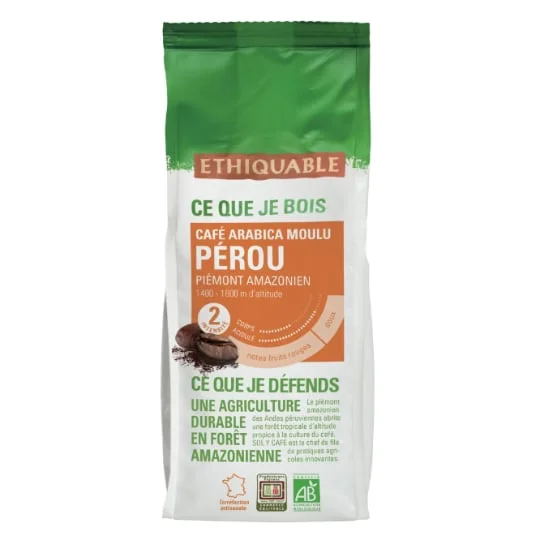 Café moulu pur arabica Pérou Bio